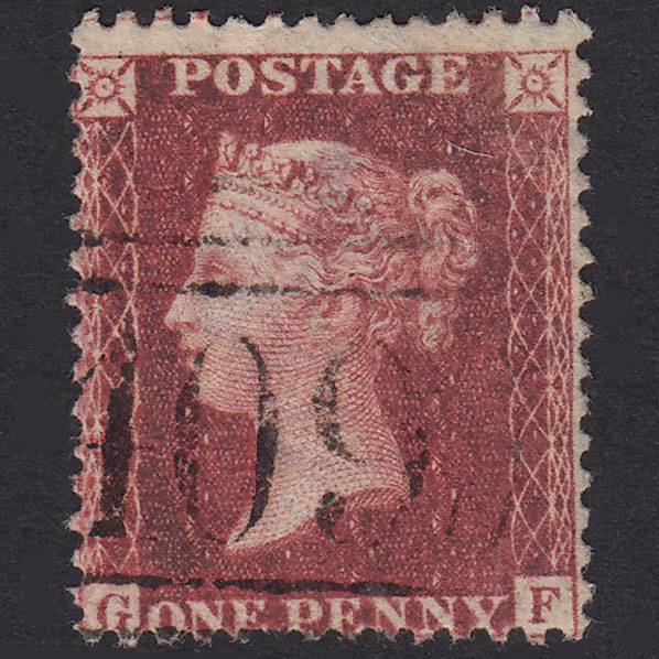GB QV 1857 1d Deep Rose-Red Plate 34 SG41-C10(2) GF FU Jersey 409