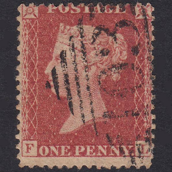 GB QV 1857 1d Rose-Red Plate 27 SG40-C10(1) FL FU Carrickmacross 103
