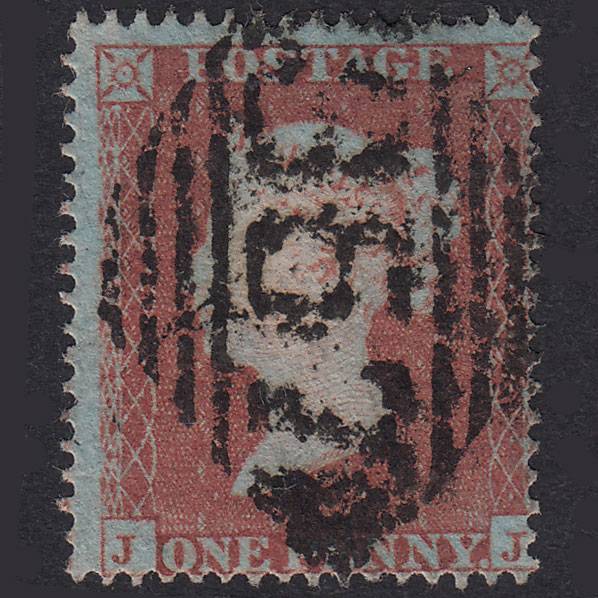 GB QV 1854 1d Red-Brown Plate 179 SG17-C1(1) JJ FU Newry 357