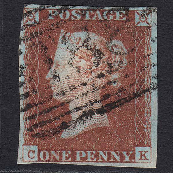 GB QV 1841 1d Pl 63 (SG8) 'CK' FU Johnstone / Innerwick (188) nr 4M Imperf