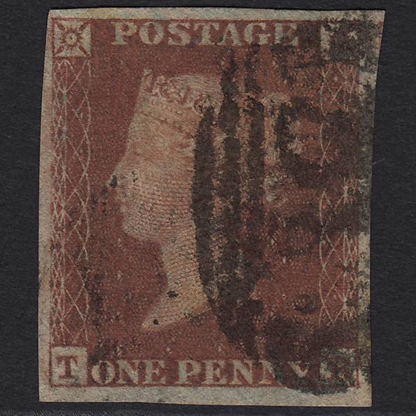GB QV 1841 1d Deep Red-brown (Plate 164) SG10-B2(1) TB GU 4 Margins