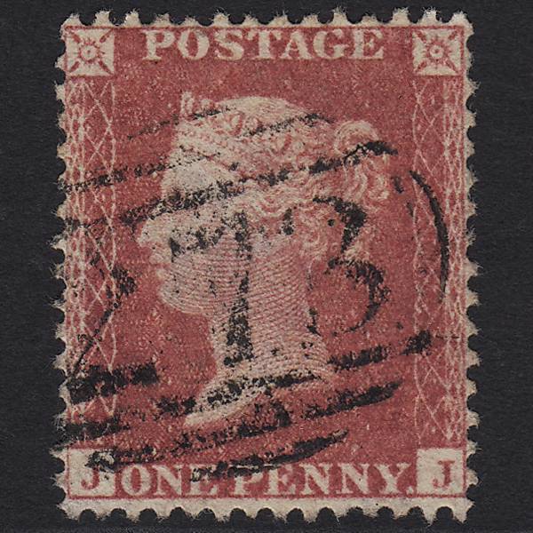 GB QV 1857 1d Pl 62 SG40-C10(1) JJ FU Eccleshall 273 Missing Imprimatur