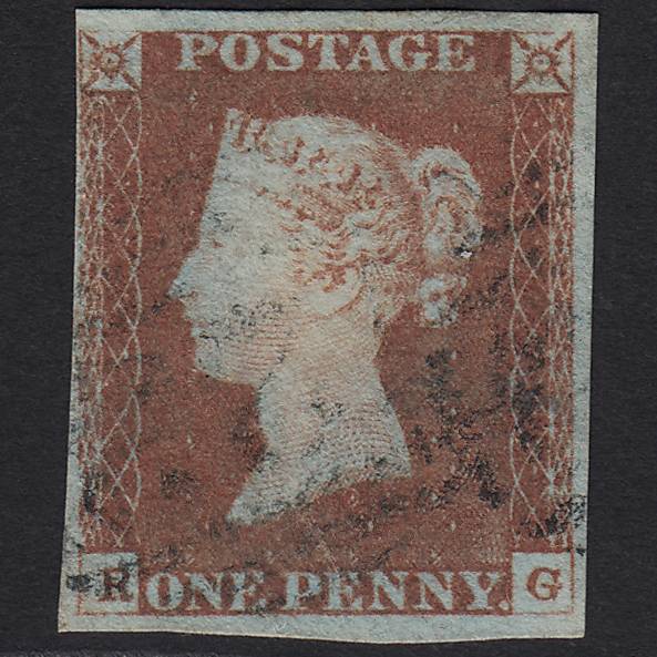 GB QV 1841 1d Red-brown (Plate 85) SG8-B1(1) RG FU Light Cancel 4M Imperf