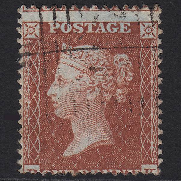 GB QV 1855 1d Red-brown (Plate 2) SG24-C3(1) RK FU Light Cancel