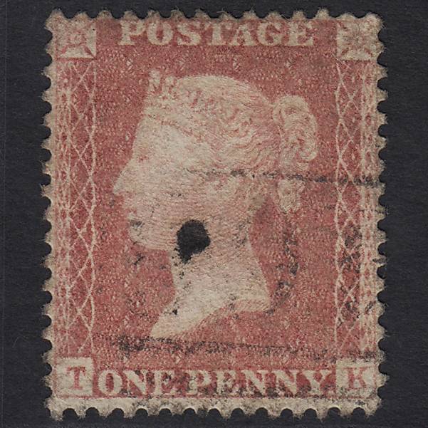GB QV 1857 1d Rose-red (Plate 57) SG40-C10(1) TK FU Light Cancel