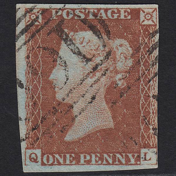 GB QV 1841 1d Red-brown (Plate 67) SG8-B1(1) QL GU 4 Margins