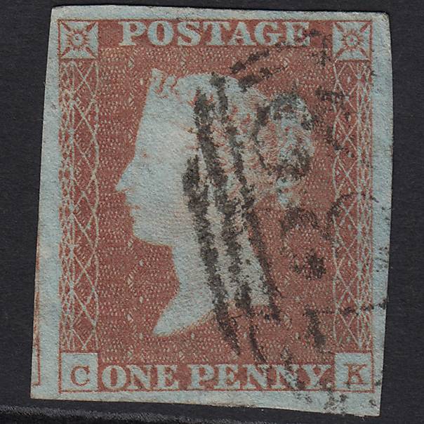 GB QV 1841 1d Red-brown (Plate 113) SG8-B1(1) CK FU Stockbridge 732 4M