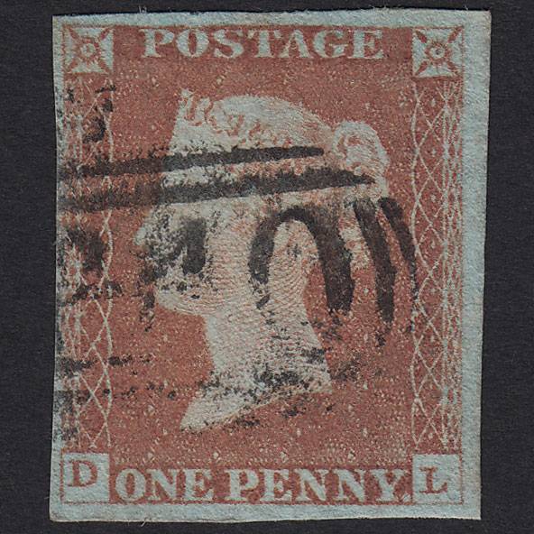 GB QV 1841 1d Red-brown (Plate 71) SG8-B1(1) DL FU 4 Margins
