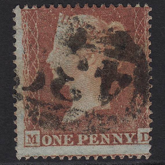 GB QV 1854 1d Red-brown (Plate 169) SG17-C1(1) MD GU Large Misperf