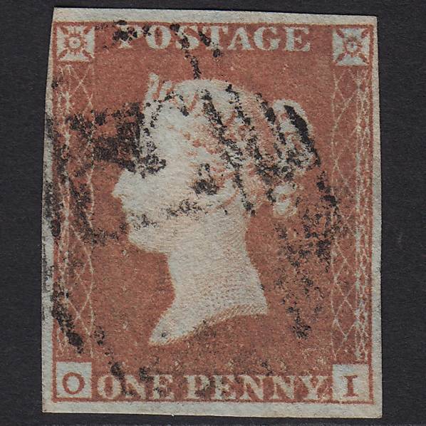 GB QV 1841 1d Red-brown Pl 90 SG8-B1(1) OI VFU Light Cancel 4M Imperf