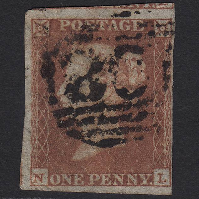 GB QV 1841 1d Red-brown (Plate 102) SG8-B1(1) NL GU 4M Imperf