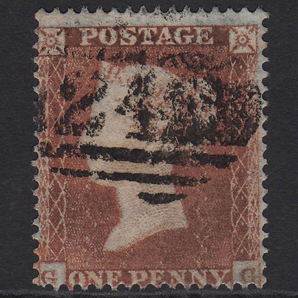 GB QV 1854 1d Red-brown (Plate 184) SG17-C1(1) GG GU