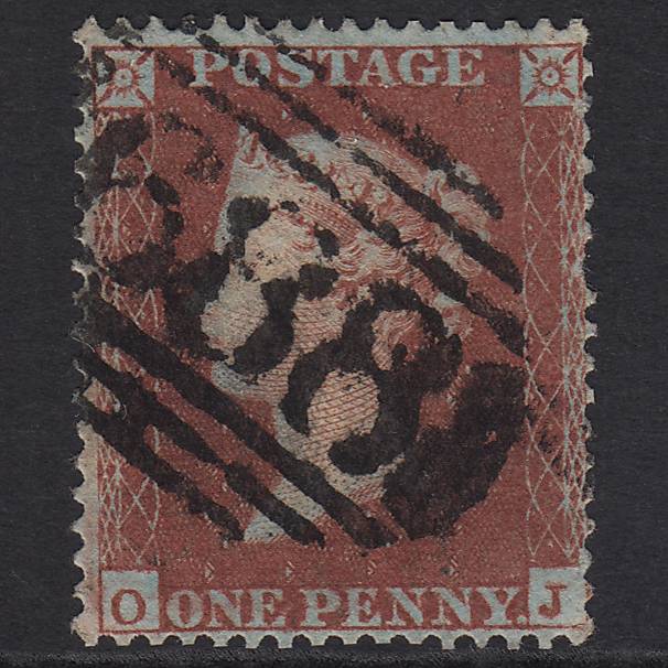 GB QV 1854 1d Red-brown (Plate 182) SG17-C1(1) OJ GU Sandwich 688