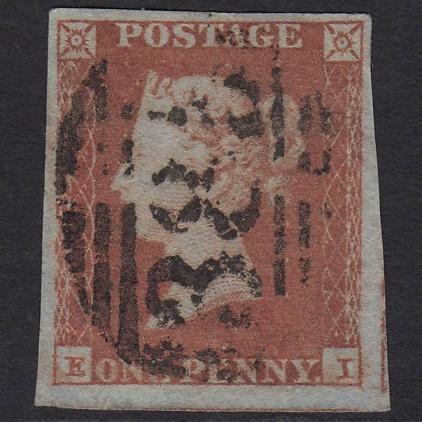 GB QV 1841 1d Red-brown (Plate 106) SG8-B1(1) EI FU 4 Margins Hull 383