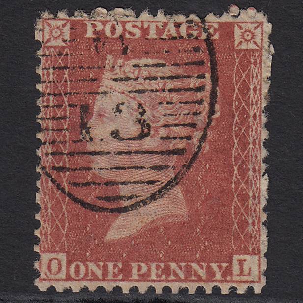 GB QV 1857 1d Pl 57 SG40-C10(1) Constant Variety OL VFU London D&S W13