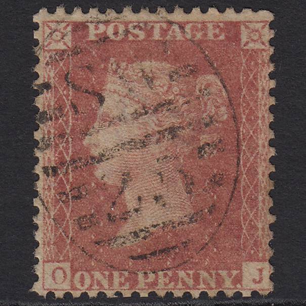 GB QV 1857 1d Rose-red SG40-C10(1) OJ GU London D&S SW25