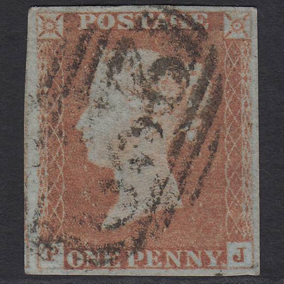 GB QV 1841 1d Red-brown (Plate 72) SG8-B1(1) PJ GU