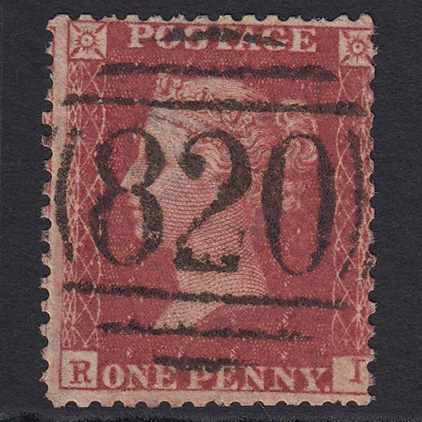 GB QV 1857 1d Rose-red (Plate 55) SG40-C10(1) RI GU Tunbridge Wells 820