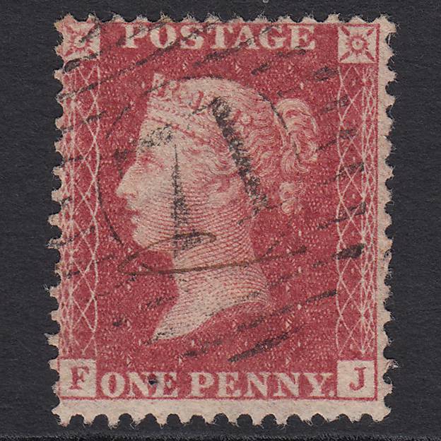 GB QV 1857 1d Rose-red Pl 48 SG40-C10(1) FJ FU London D&S 71 & Manuscript