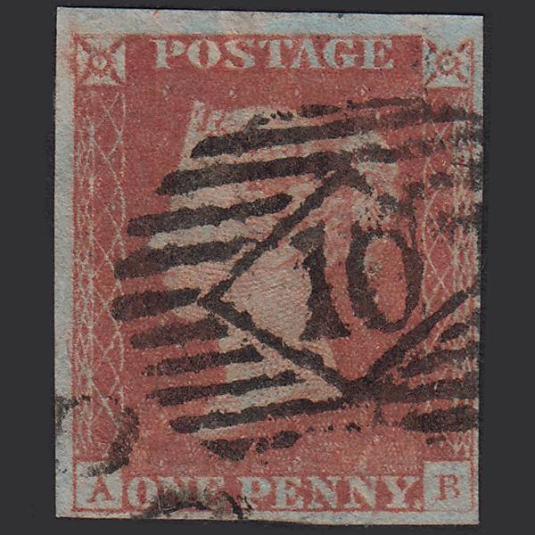 GB QV 1841 1d Pl 76 SG8-B1(1) AB GU Missing Imprimatur 4M London IS 10