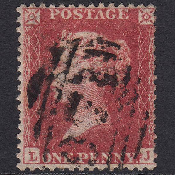 GB QV 1857 1d Pl 48 SG41-C10(4) Constant Variety LJ GU Ventnor Iow 971