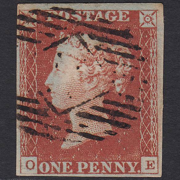 GB QV 1841 1d Red-brown (Plate 56) SG8-B1(1) OE FU 4M London IS Cancel