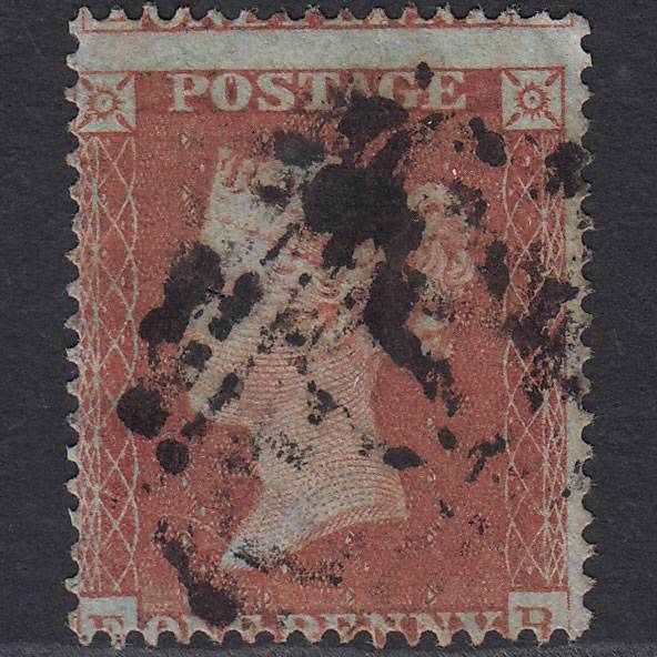 GB QV 1854 1d Red-brown (Plate 155) SG17-C1(1) EB GU Misperf