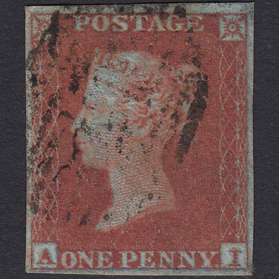 GB QV 1841 1d Red-brown (Plate 145) SG8-B2(1) AI FU Missing Imprimatur 4M