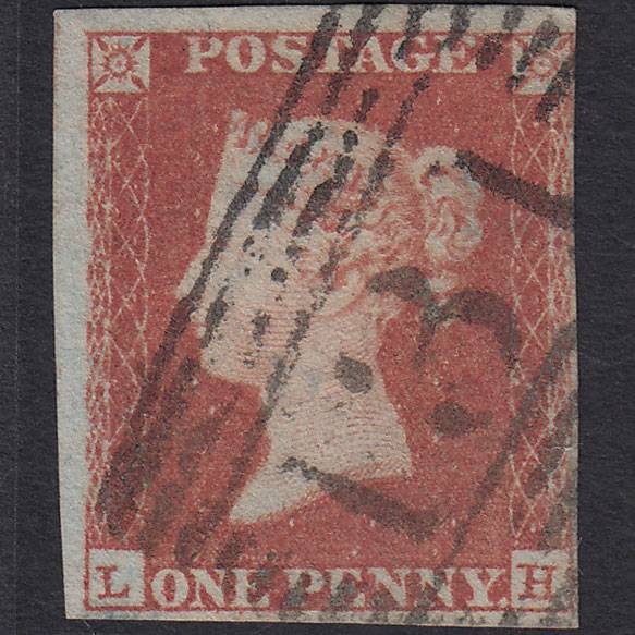 GB QV 1841 1d Red-brown Pl 97 SG8-B1(1) LH FU 4 Margins Edinburgh 131