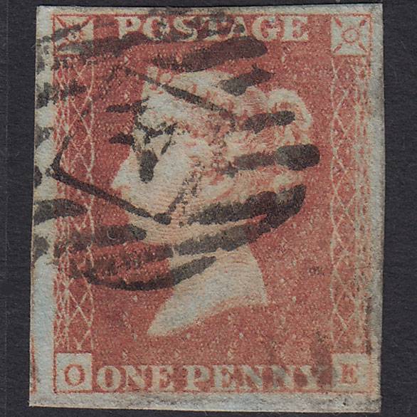 GB QV 1841 1d Red-brown (Plate 98) SG8-B1(1) OE GU 4 Margins London IS 4
