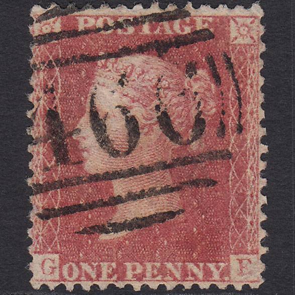 GB QV 1857 1d Rose-red (Plate 47) SG40-C10(1) GE GU Liverpool 466