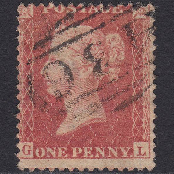 GB QV 1857 1d Rose-red (Plate 36) SG40-C10(1) GL FU Brixham 136