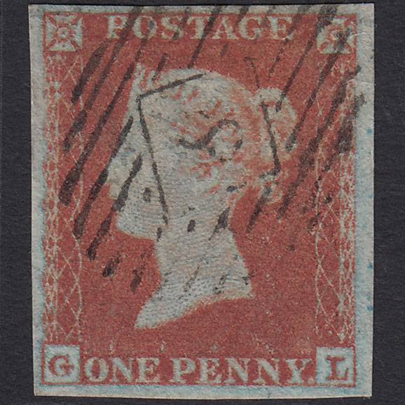 GB QV 1841 1d (Plate 138) SG8a-B1(2) Framed Reverse GL VFU 4M London IS 8