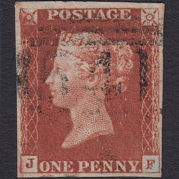 GB QV 1841 1d Red-brown (Plate 60) SG8-B1(1) JF FU 4 Margins Newark 541