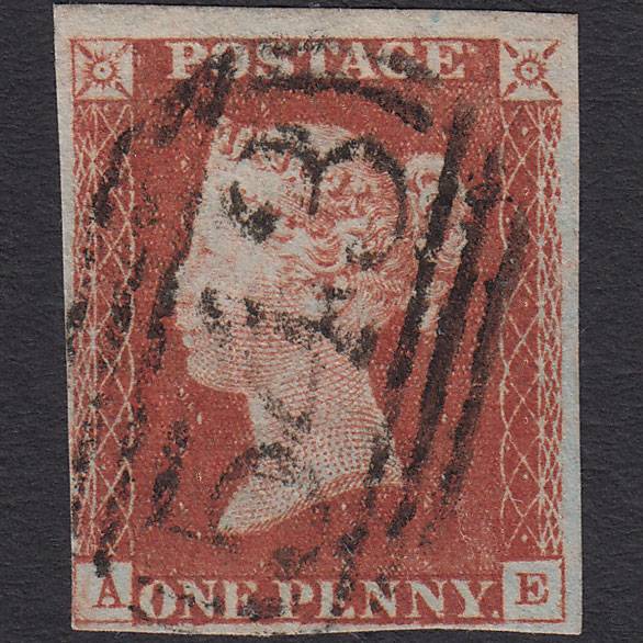 GB QV 1841 1d Pl 60 SG8-B1(1) AE FU Missing Imprimatur nr 4M Liss 543