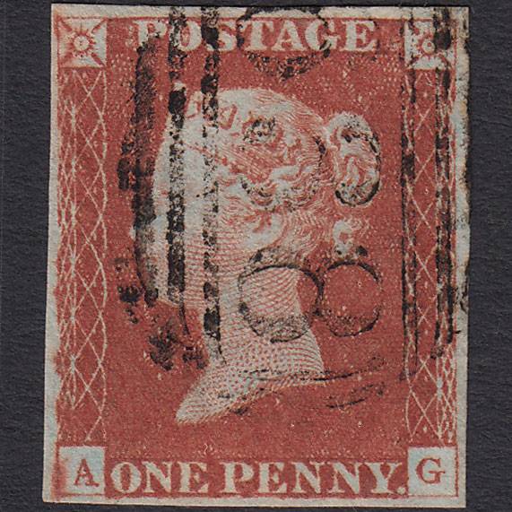 GB QV 1841 1d Pl 60 SG8-B1(1) AG FU Missing Imprimatur 4M Retford 638