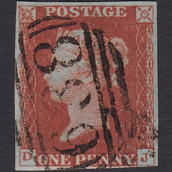 GB QV 1841 1d Red-brown (Plate 60) SG8-B1(1) DJ FU 4 Margins Retford 638