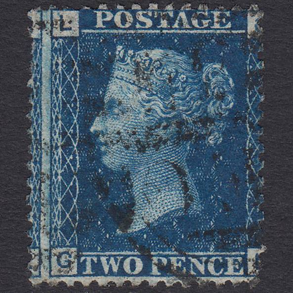 GB QV 1869 2d Blue (Plate 15) SG46-G3 GL GU Large Misperf