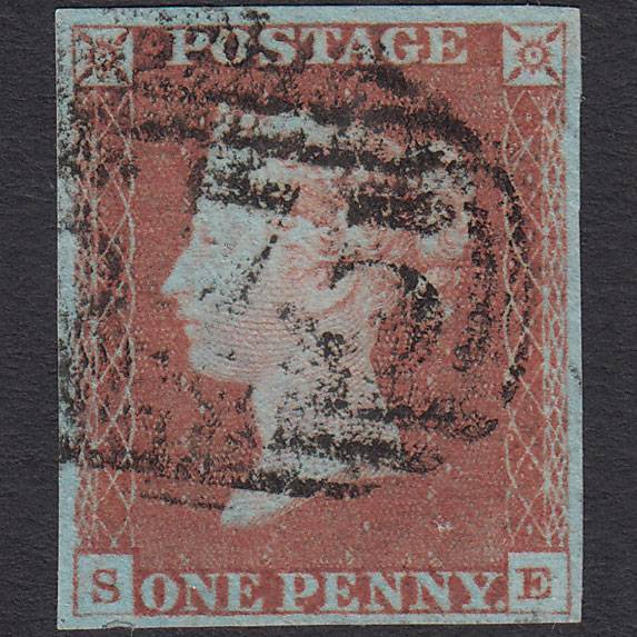 GB QV 1841 1d Very Blued (Plate 73) SG8a-B1(2) SE FU