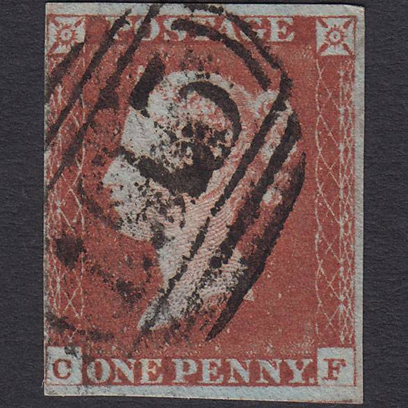 GB QV 1841 1d Red-brown (Plate 66) SG8-B1(1) CF GU 4M Chipping Norton 195