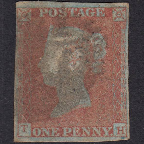 GB QV 1841 1d Red-brown (Plate 98) SG8-B1(1) TH GU Missing Imprimatur 4M