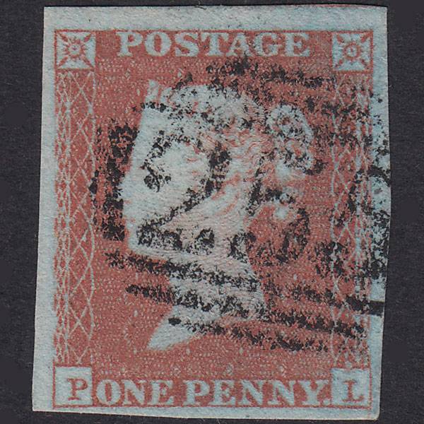 GB QV 1841 1d Very Blued Plate 118 SG8A-B1(2) PL FU 4 Goodm Doncaster 255