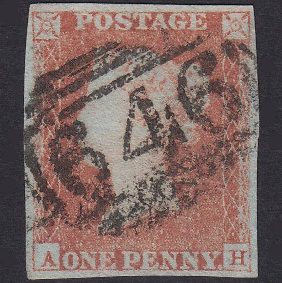 GB QV 1841 1d Plate 95 SG8-B1(1) AH GU Missing Imprimatur 4M Ripon 646