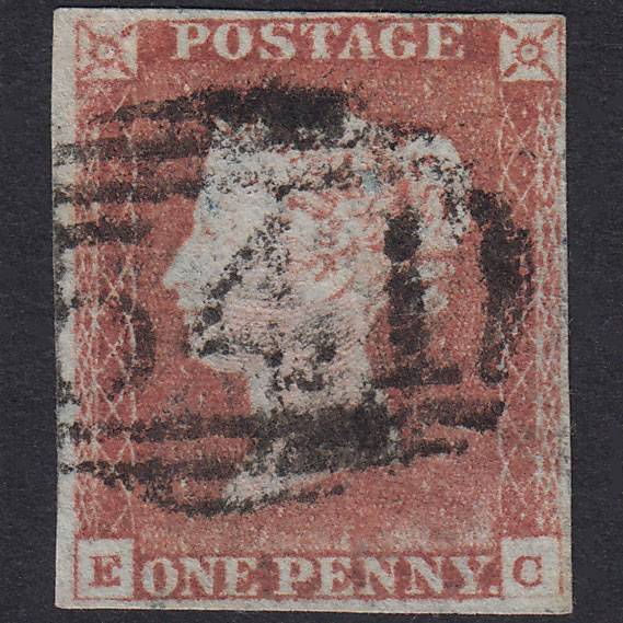 GB QV 1841 1d Pale Red-Brown Plate 66 SG9-B1(3) EC GU 4M Newark 541