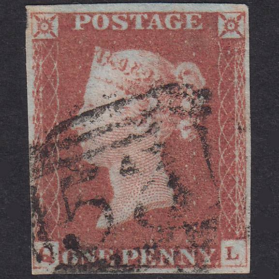 GB QV 1841 1d Red-Brown Plate 68 SG8-B1(1) QL GU 4 Margins Bath 53