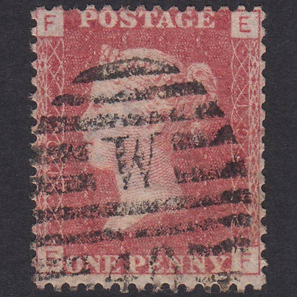 GB QV 1864 1d Lake-Red Plate 192 SG44-G1(2) EF GU London D&S W40