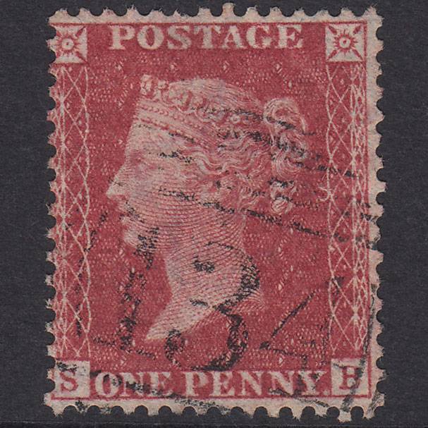 GB QV 1857 1d Deep Rose-Red Plate 36 SG41-C10(2) SB GU Bristol 134