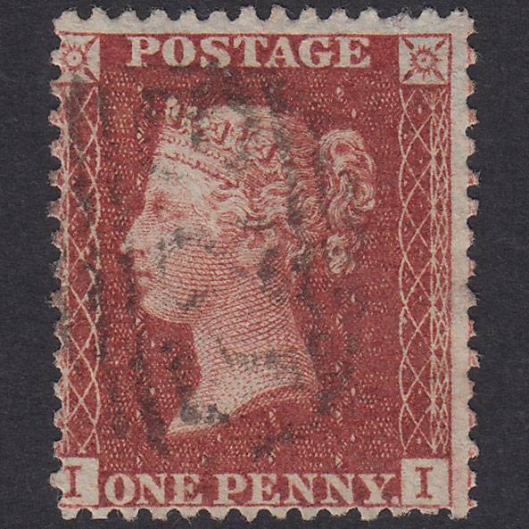 GB QV 1856 1d Red-Brown Plate 28 SG29-C8(1) II FU Southampton 723