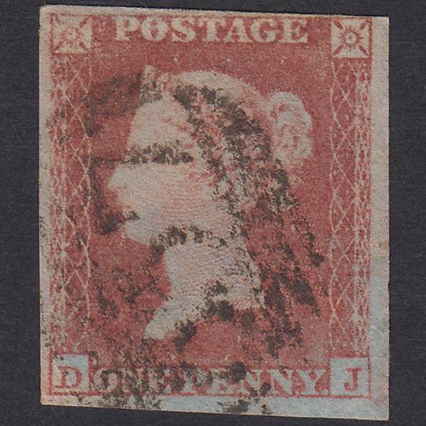 GB QV 1841 1d Red-Brown Plate 150 SG8-B2(1) DJ GU 4 Margins Newmarket 557