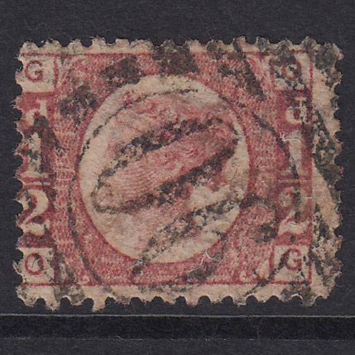 GB QV 1870 1/2d Rose-Red Plate 15 SG48-G4 OG GU London D&S 90